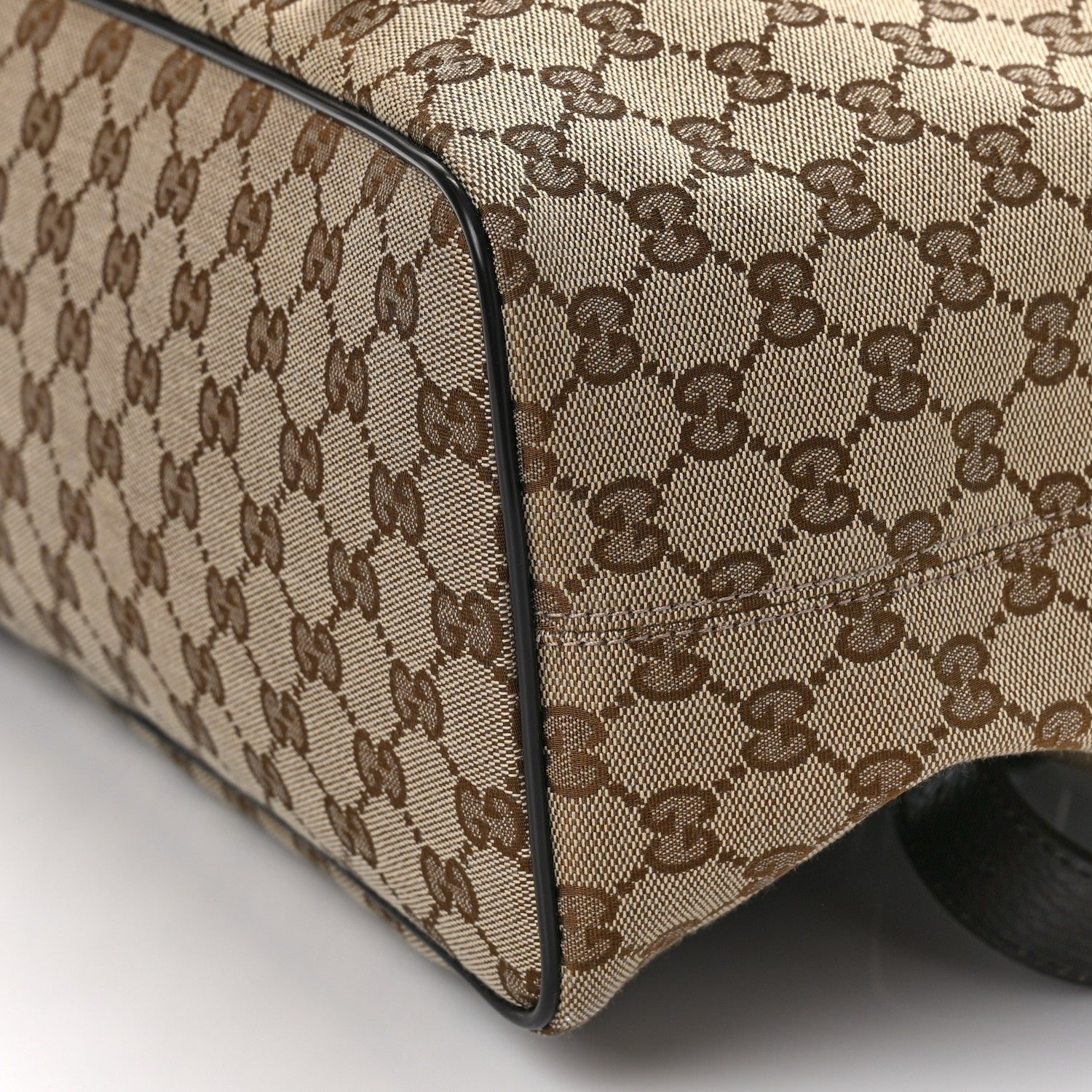 Gucci Monogram Dollar Calfskin O Drawstring Backpack Beige Ebony Testa di Moro Dark Chocolate 9 of 9