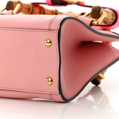 Gucci Wonka Grain Calfskin Mini Diana Tote Bag Wild Rose Fuxia Fluo 10 of 16