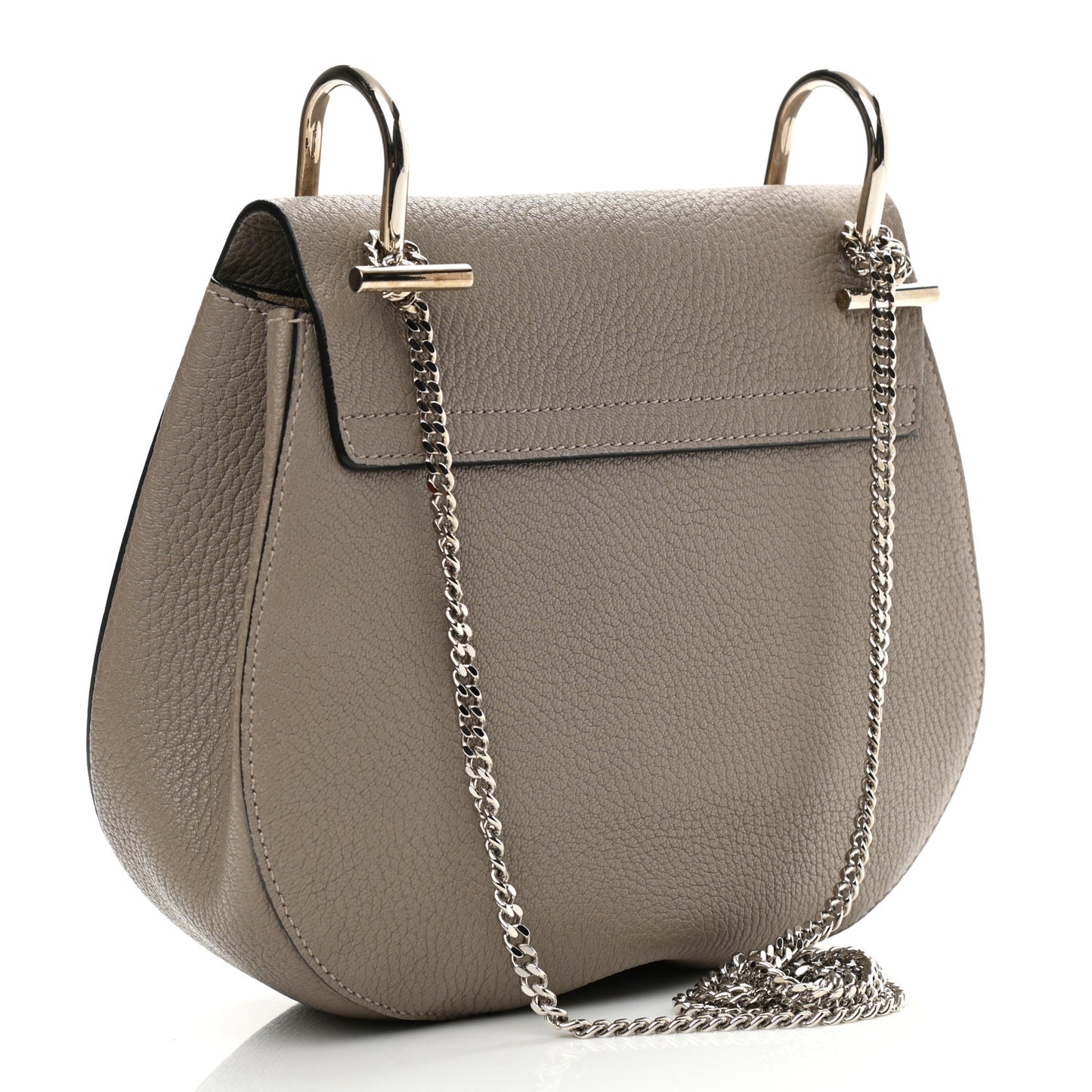Grained Lambskin Drew Shoulder Bag Motty Grey