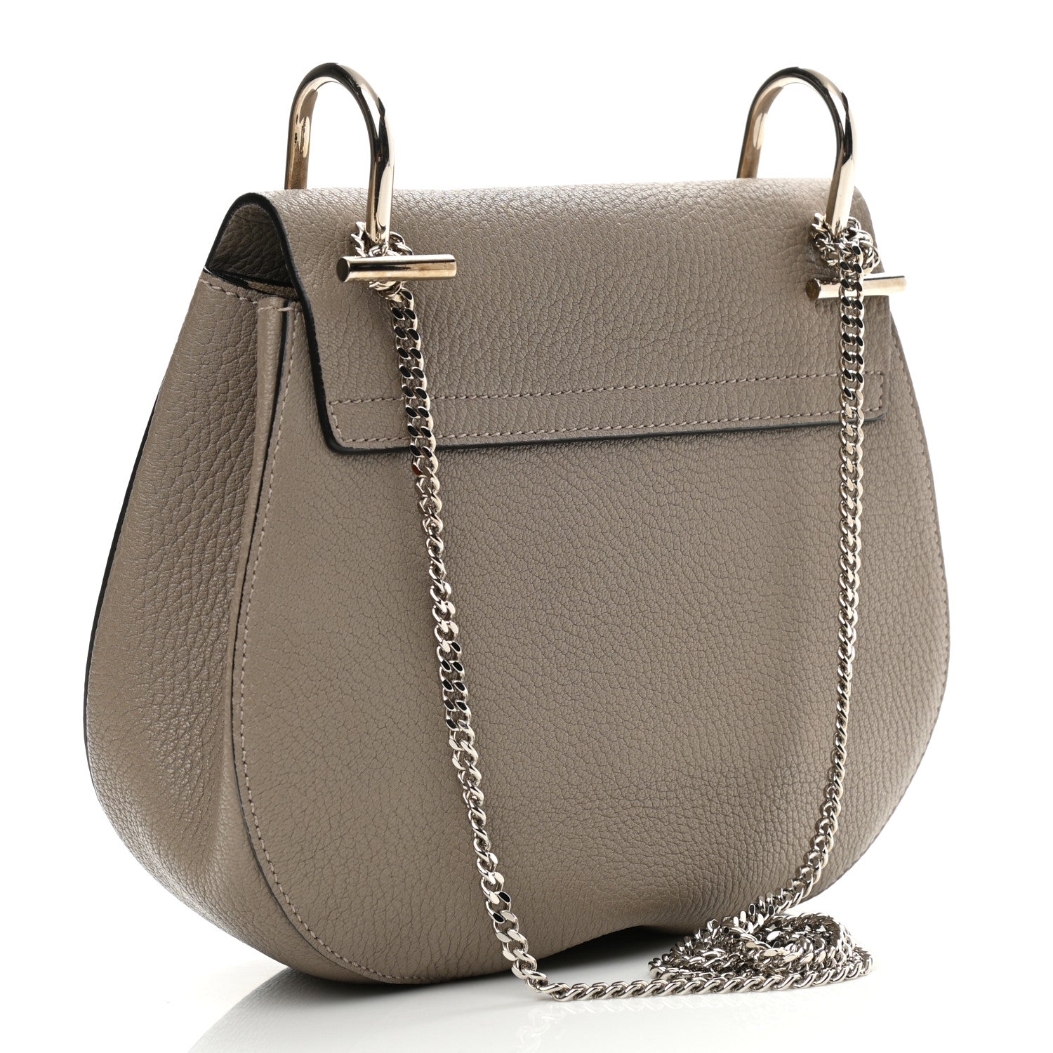 Chloe Grained Lambskin Drew Shoulder Bag Motty Grey 3 of 9