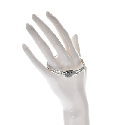 David Yurman Sterling Silver Black Diamond Albion Cable Bracelet 2 of 4