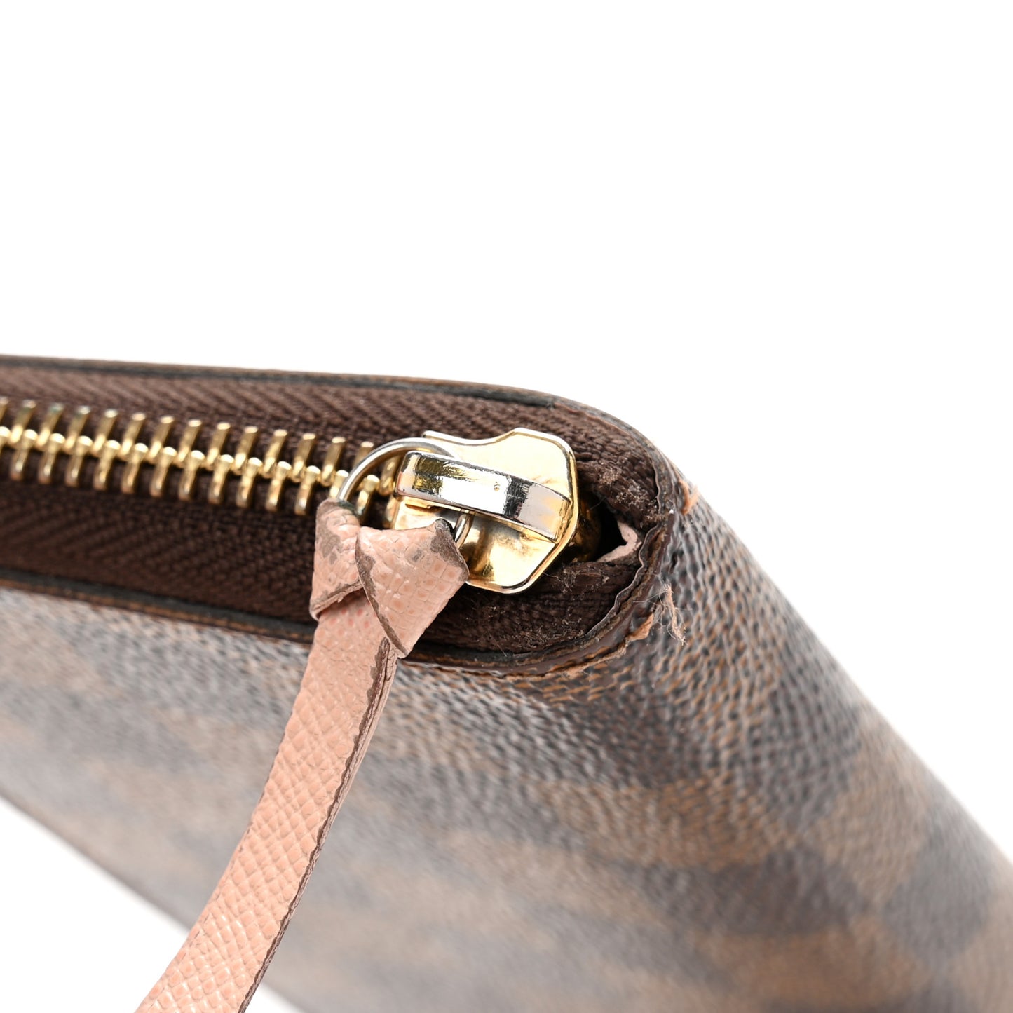 Damier Ebene Clemence Wallet Rose Ballerine