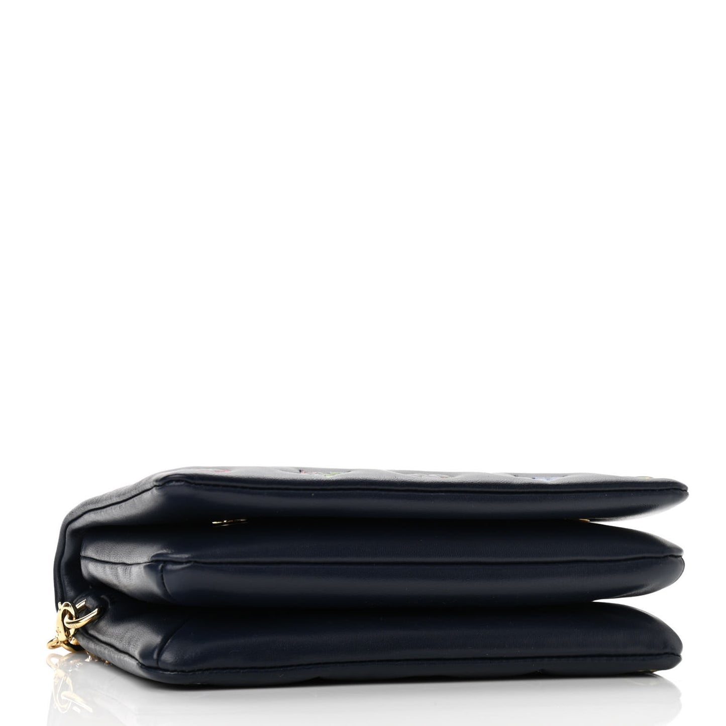 Lambskin Embossed Monogram LV Garden Pochette Coussin Navy
