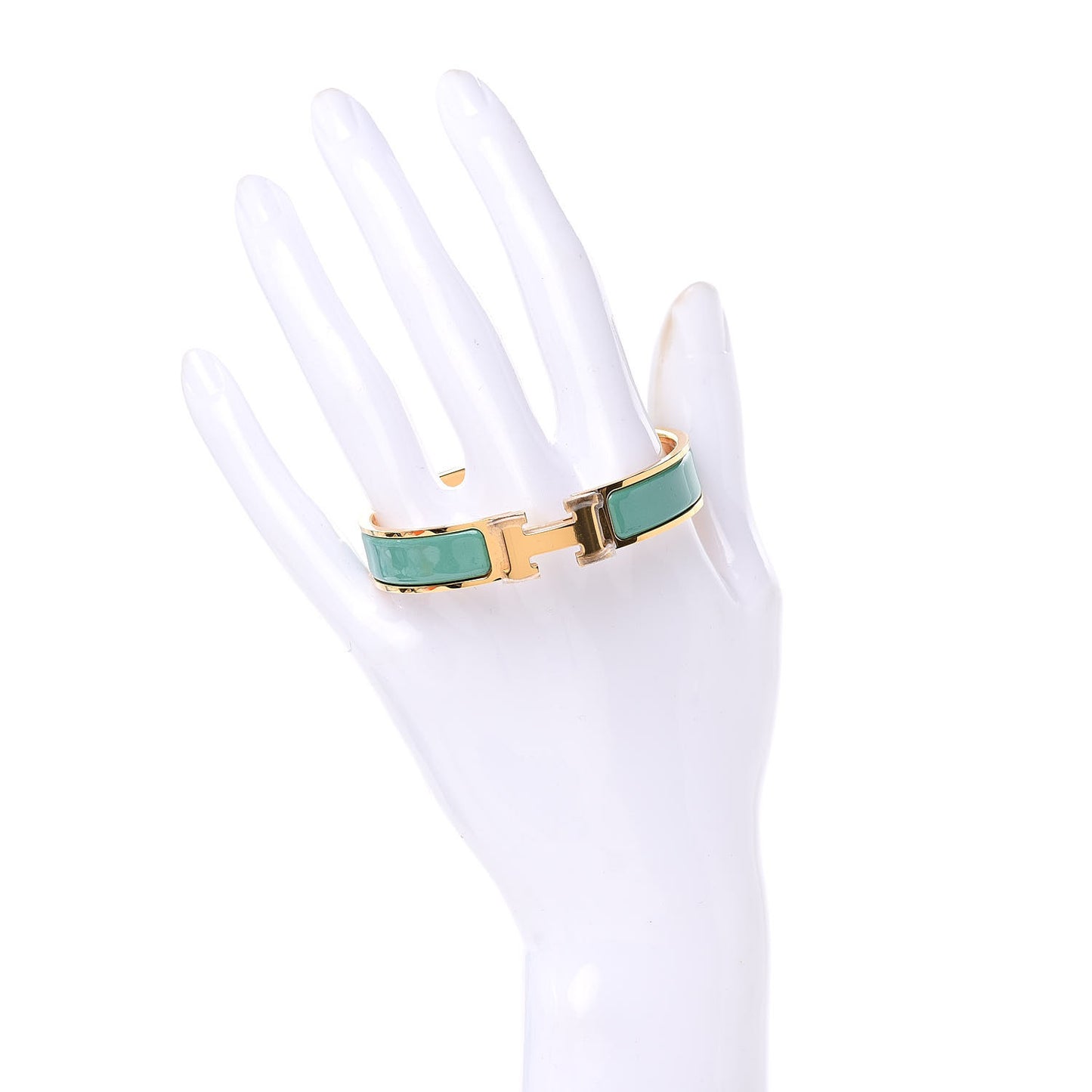 Enamel Narrow Clic Clac H Bracelet PM Vert Moderne