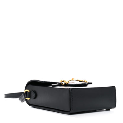 Gucci Boarded Plutone Calfskin Mini Horsebit 1955 Crossbody Bag Black 3 of 10