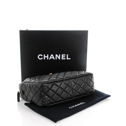 Chanel Aged Calfskin Quilted Large Reissue Camera Case Black 4 of 7