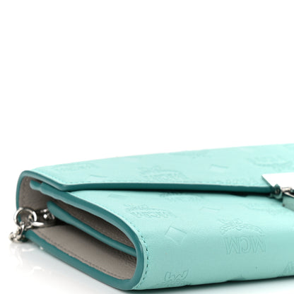 MCM Calfskin Ottomar Large Patricia Wallet On Chain Pool Blue 9 of 10