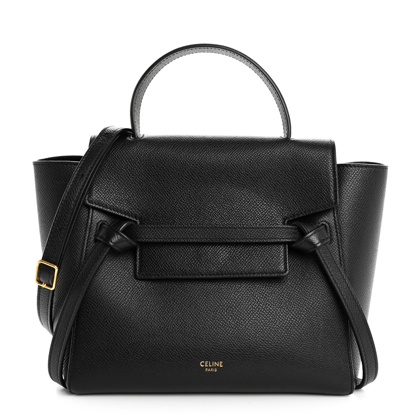 Grained Calfskin Nano Belt Bag Black