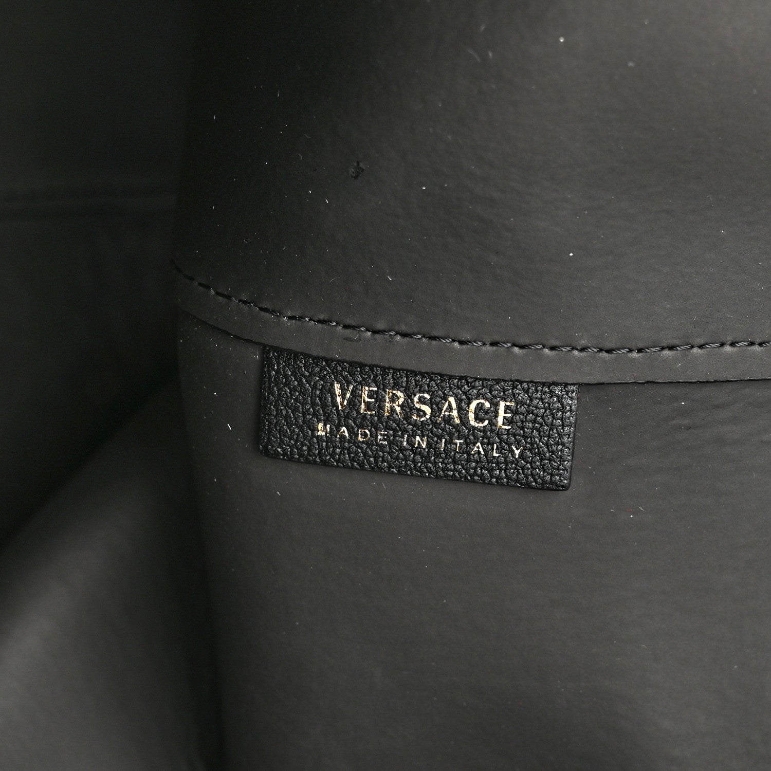 Versace Calfskin Virtus Tote Black 6 of 13