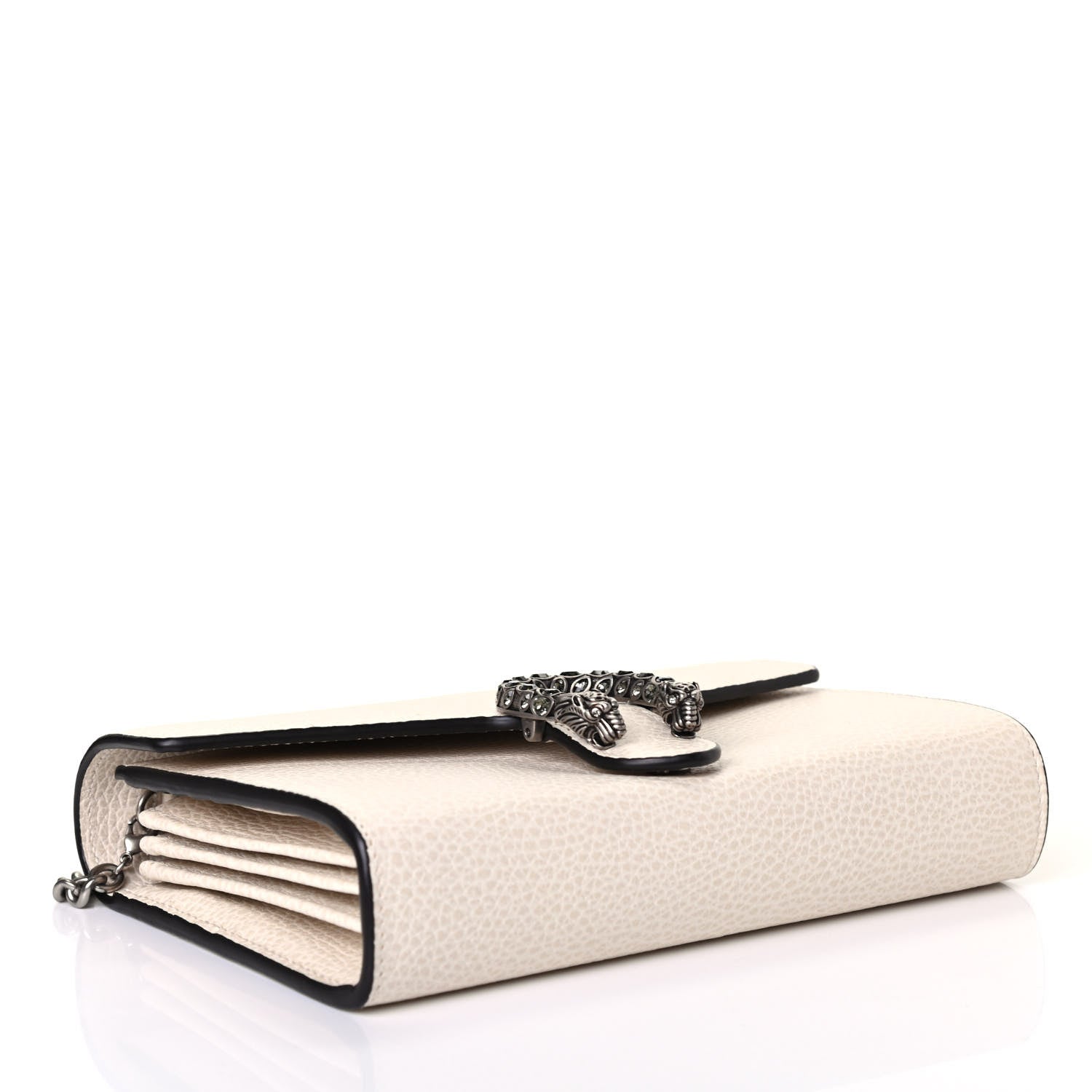 Gucci Dollar Calfskin Mini Dionysus Chain Wallet Mystic White 3 of 4