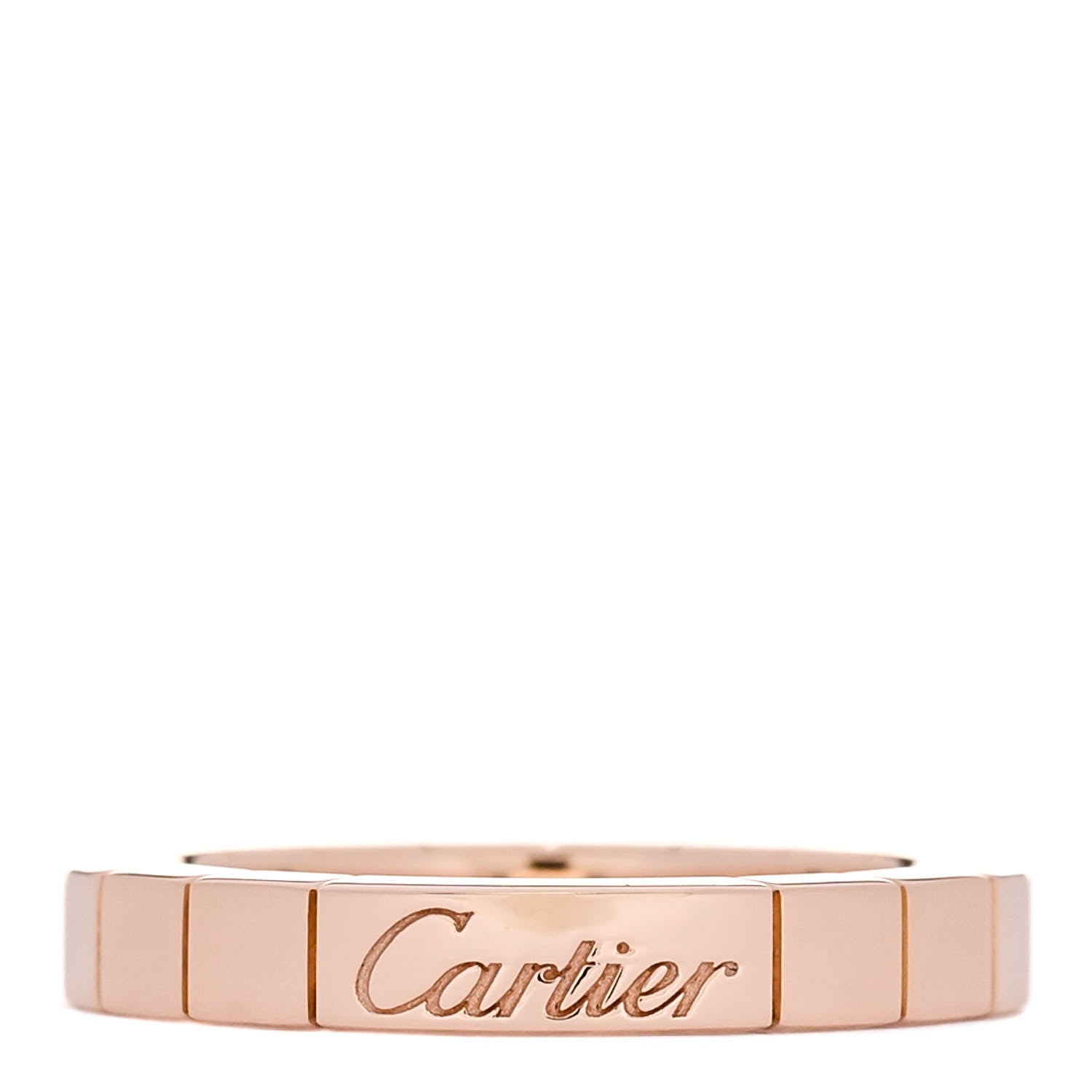 Cartier 18K Pink Gold 3mm Lanieres Ring 48 4.5 1 of 5