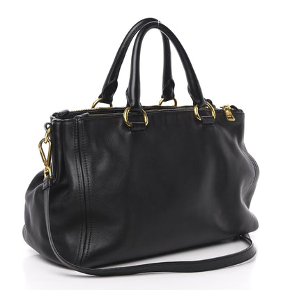 Prada Soft Calfskin Tote Black 3 of 10