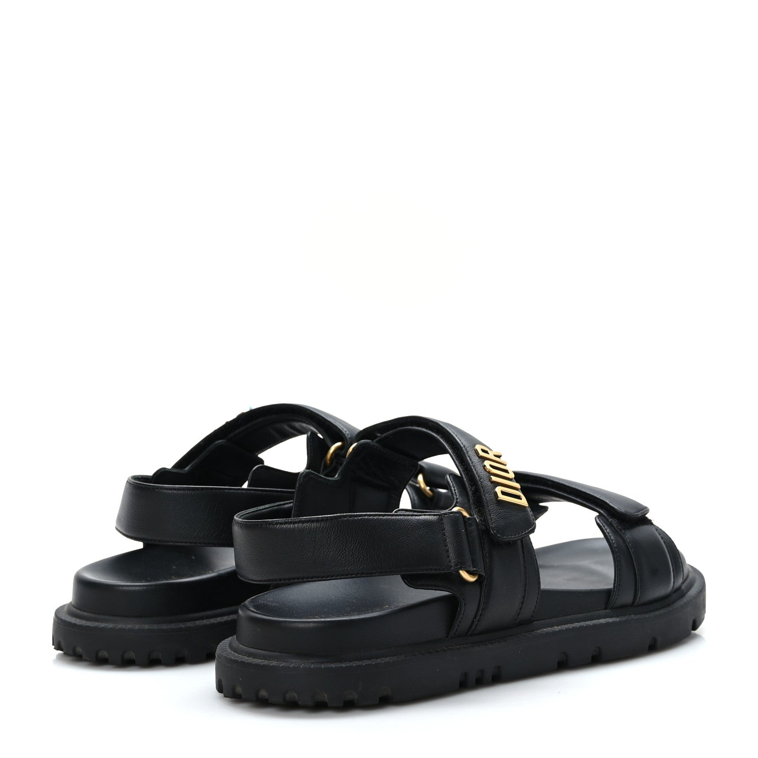 Christian Dior Lambskin Dioract 10mm Sandals 38.5 Black 5 of 8