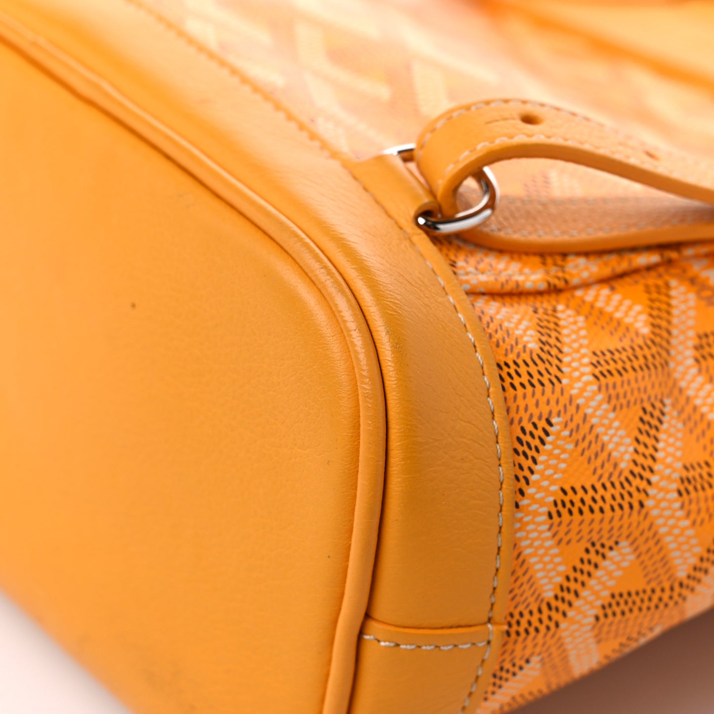 Goyardine Calfskin Mini Alpin Backpack Yellow