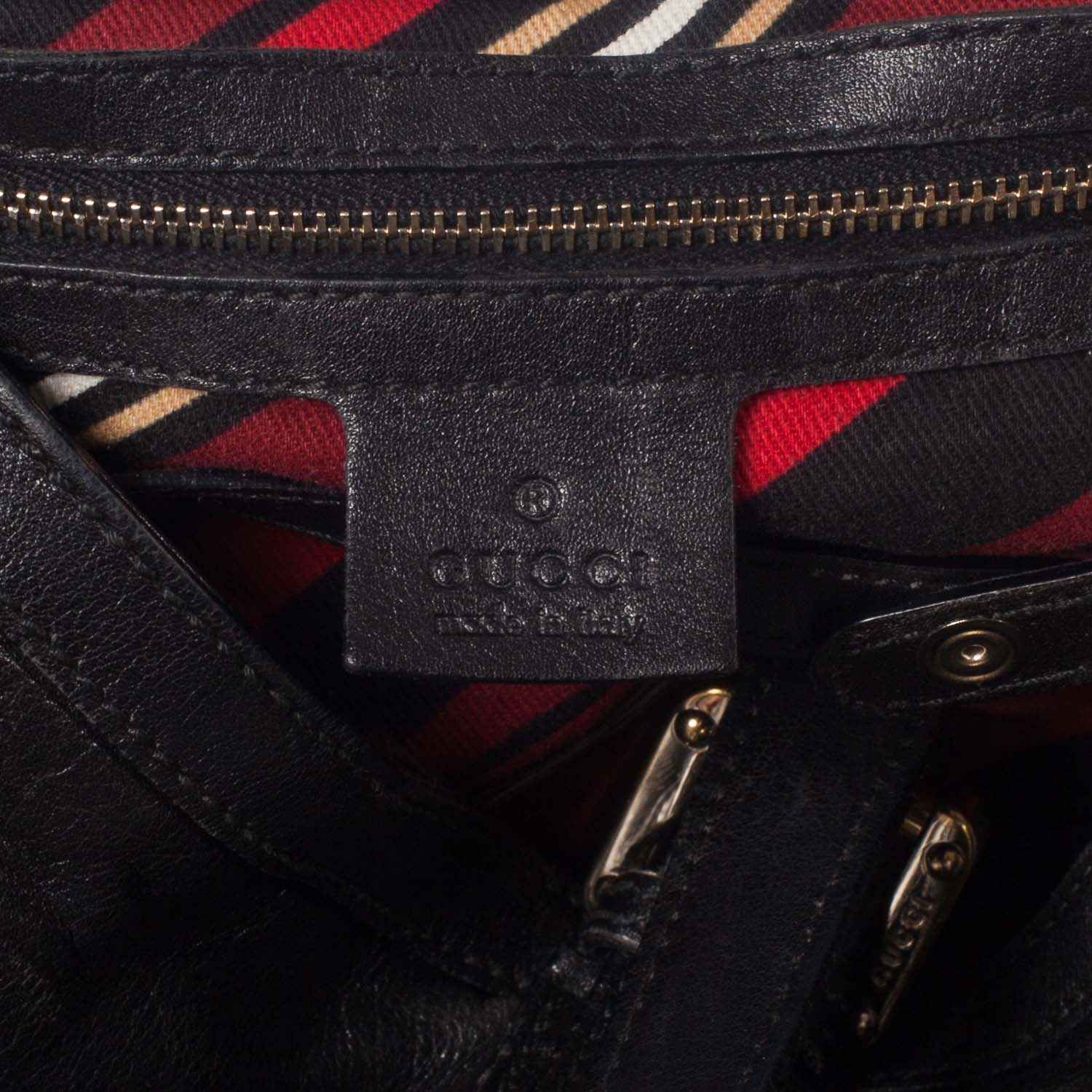Gucci Leather Britt Shoulder Bag Black 7 of 8