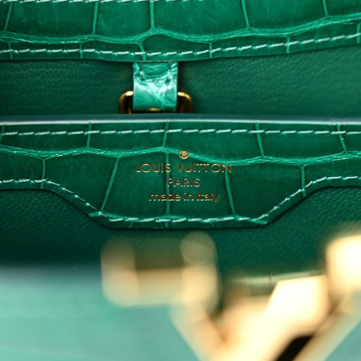 Louis Vuitton Alligator Capucines BB Emeraude 7 of 10