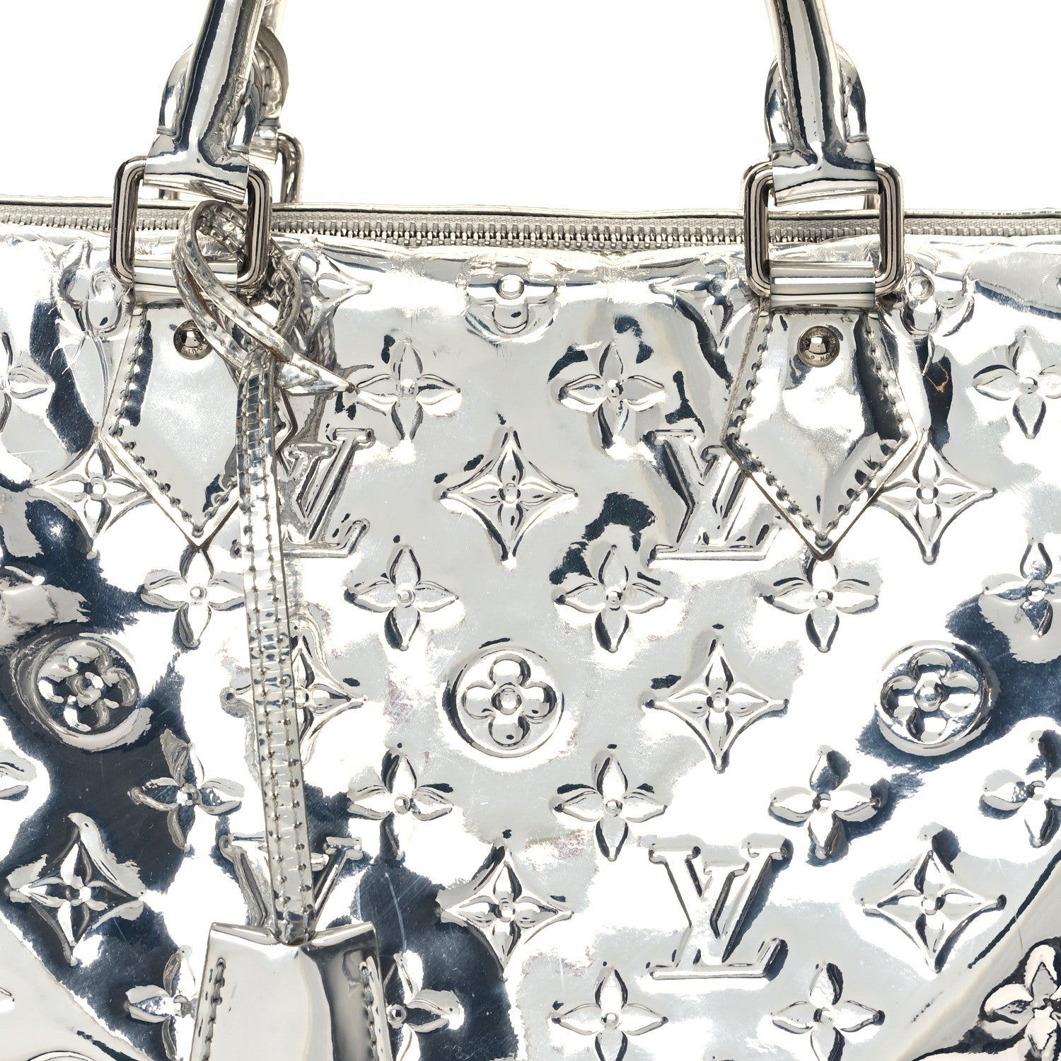 Louis Vuitton Monogram Miroir Speedy 30 Silver 8 of 12