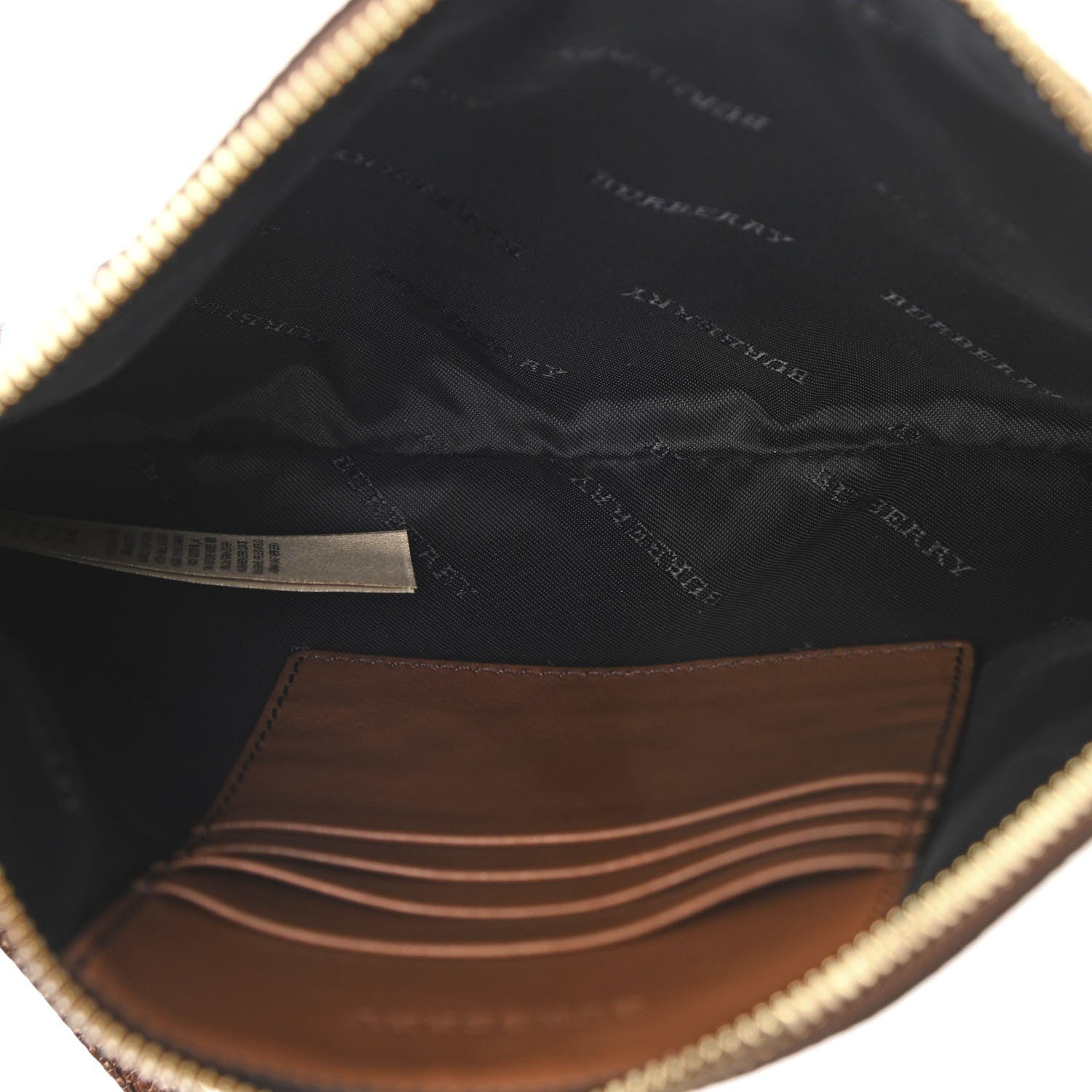 Burberry House Check Derby Peyton Crossbody Clutch Bag Tan 5 of 10