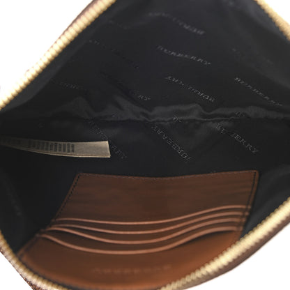 Burberry House Check Derby Peyton Crossbody Clutch Bag Tan 5 of 10