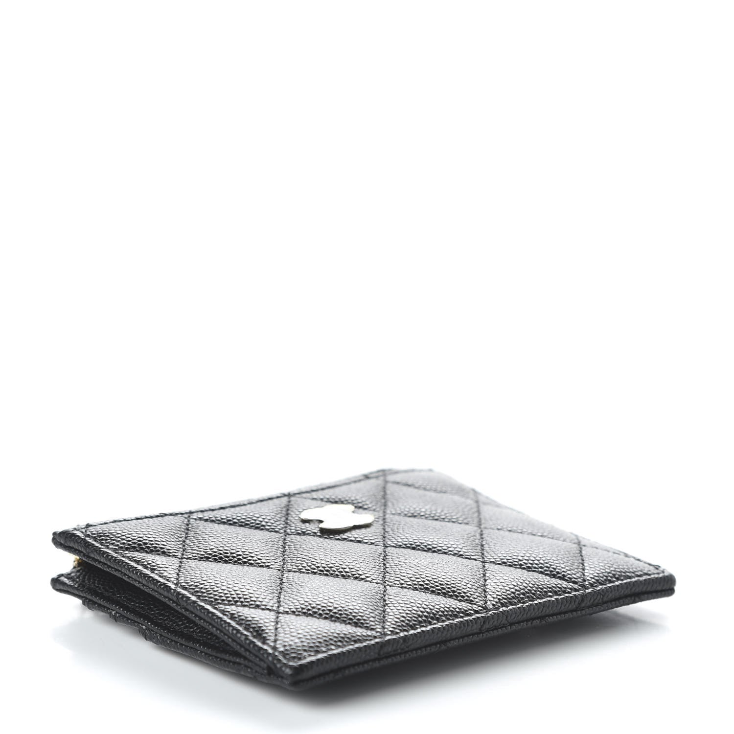 Chanel Caviar Quilted CC Zip Card Holder Black 4 of 11