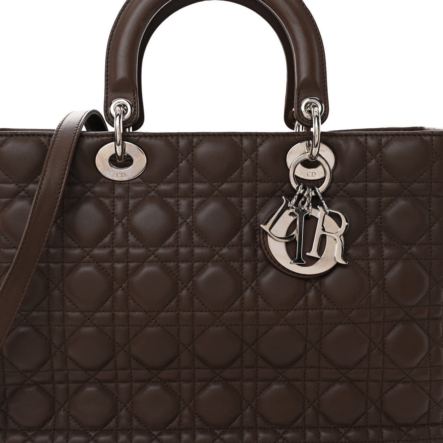 Lambskin Cannage Large Lady Dior Brown