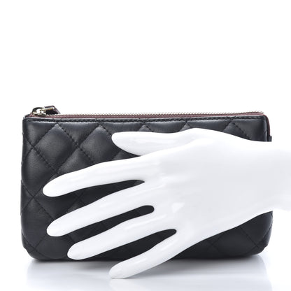 Chanel Lambskin Quilted Small Cosmetic Case Black 2 of 7