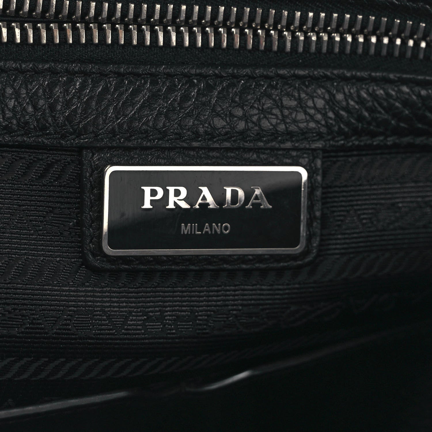 Prada Vitello Daino Flat Flap Messenger Bag Black 6 of 11