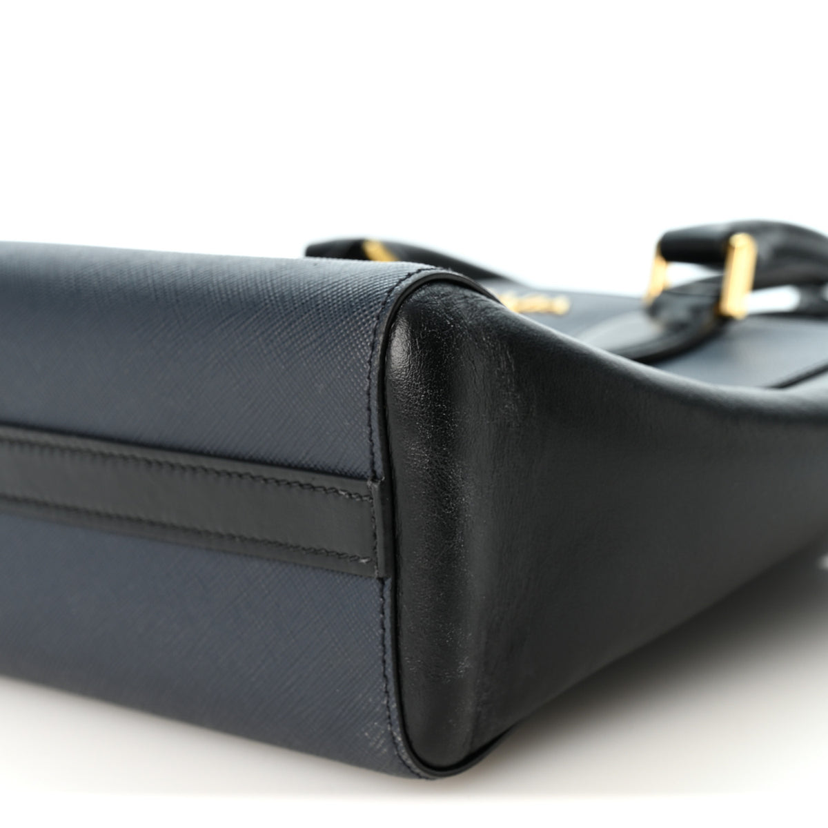 Saffiano Soft Calfskin Small Zippered Tote Baltico