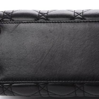 Christian Dior Lambskin Cannage Large Lady Dior Shopper Tote Black 11 of 15