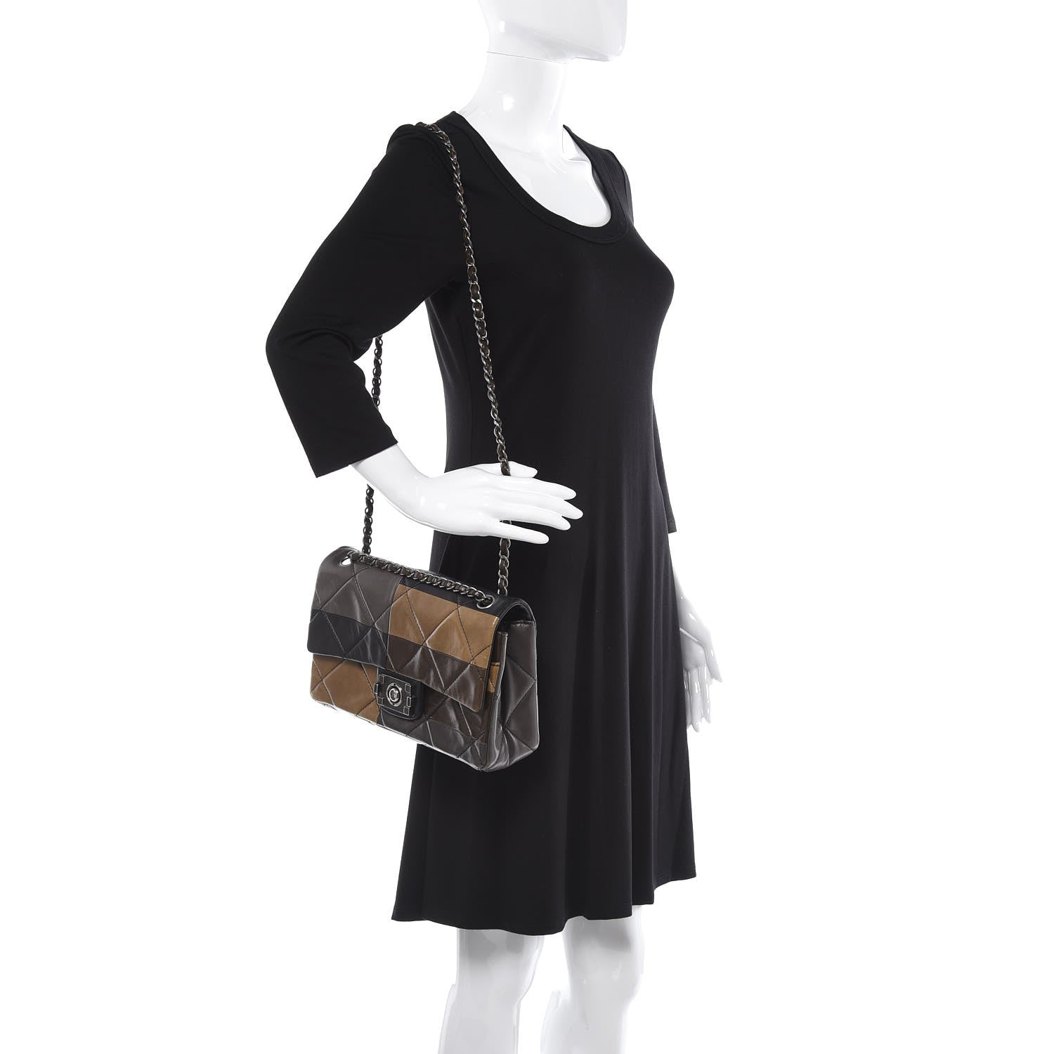 Chanel Lambskin Quilted Patchwork Boy Flap Brown 2 of 8