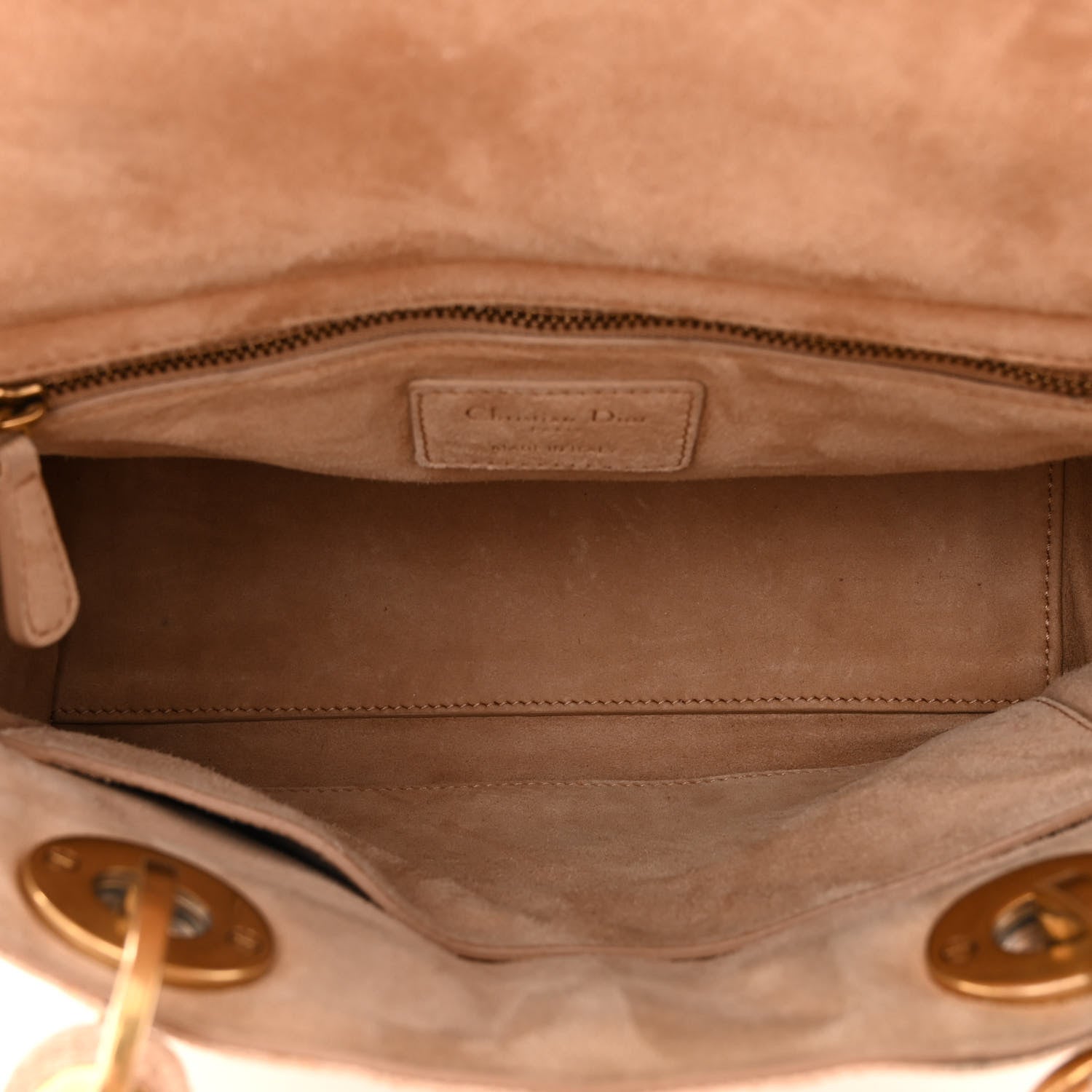 Christian Dior Canvas Cannage Studded Medium Supple Lady Dior Light Pink 5 of 9