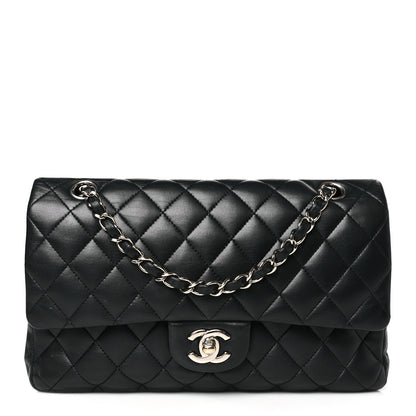 Chanel Lambskin Quilted Medium Double Flap Black 1 of 9