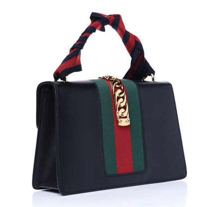 Gucci Calfskin Small Sylvie Shoulder Bag Black 3 of 13
