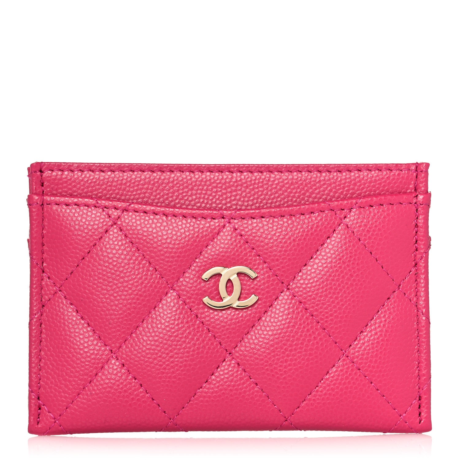 Chanel Caviar Quilted Card Holder Fuchsia 1 of 7