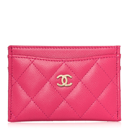 Chanel Caviar Quilted Card Holder Fuchsia 1 of 7