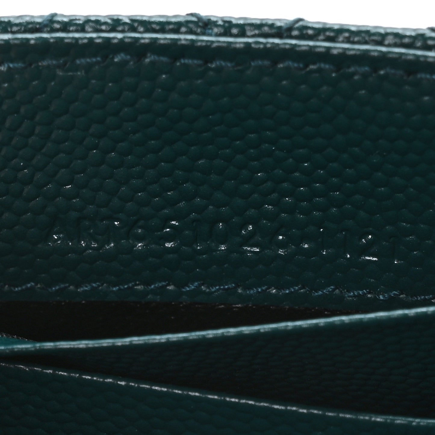 Grain De Poudre Textured Mixed Matelasse Triquilt Small Monogram Envelope Wallet Sea Turquoise