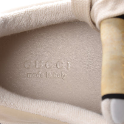 Gucci Nylon Nubuck Web Womens Screener Sneakers 36.5 Mystic White Dusty Milk 5 of 9