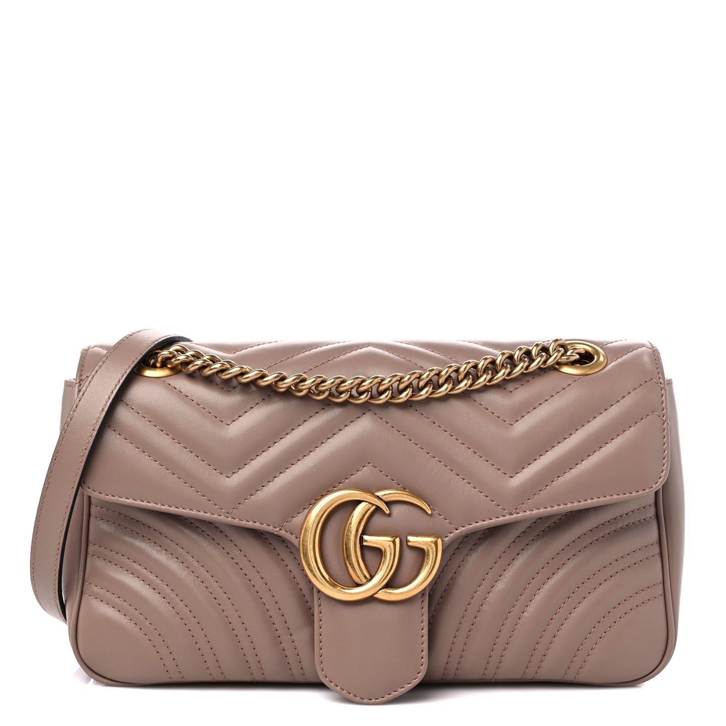 Calfskin Matelasse Small GG Marmont Shoulder Bag Porcelain Rose