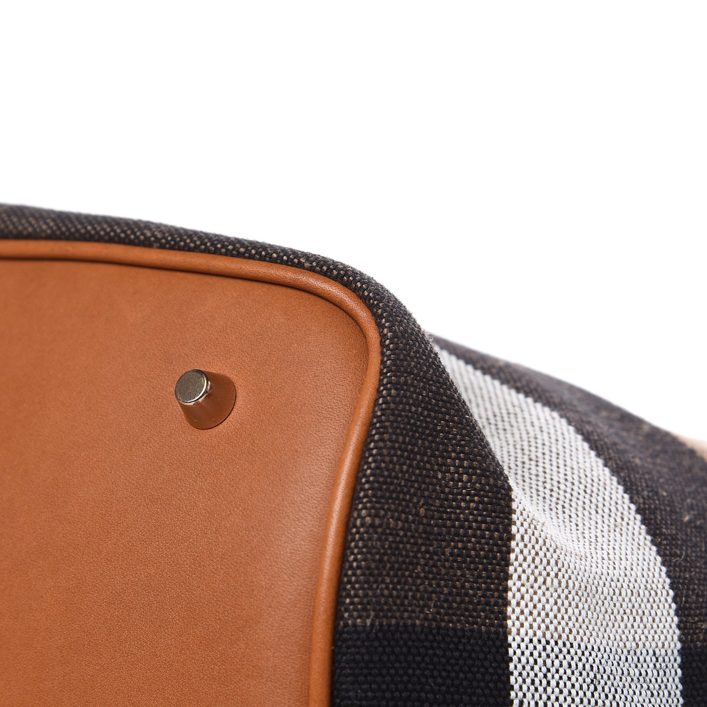 Grainy Calfskin Canvas Mega Check Medium Ashby Tassel Hobo Saddle Brown
