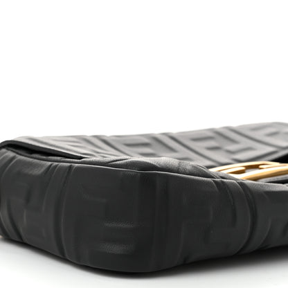 Fendi Nappa FF 1974 Embossed Baguette Black 9 of 11