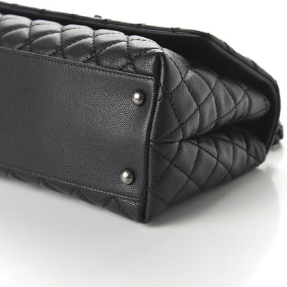 Chanel Caviar Lizard Quilted Small Coco Handle Flap Black 7 of 11