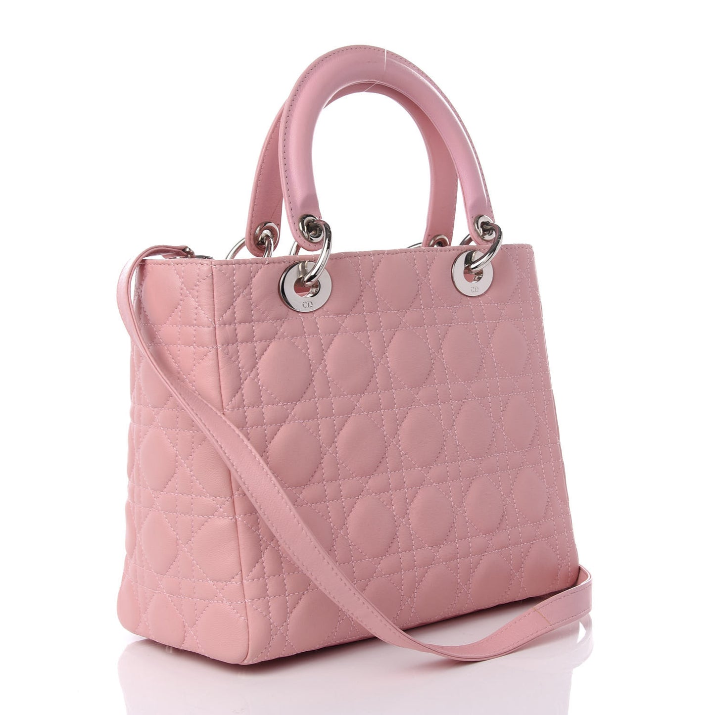 Lambskin Cannage Medium Lady Dior Light Pink