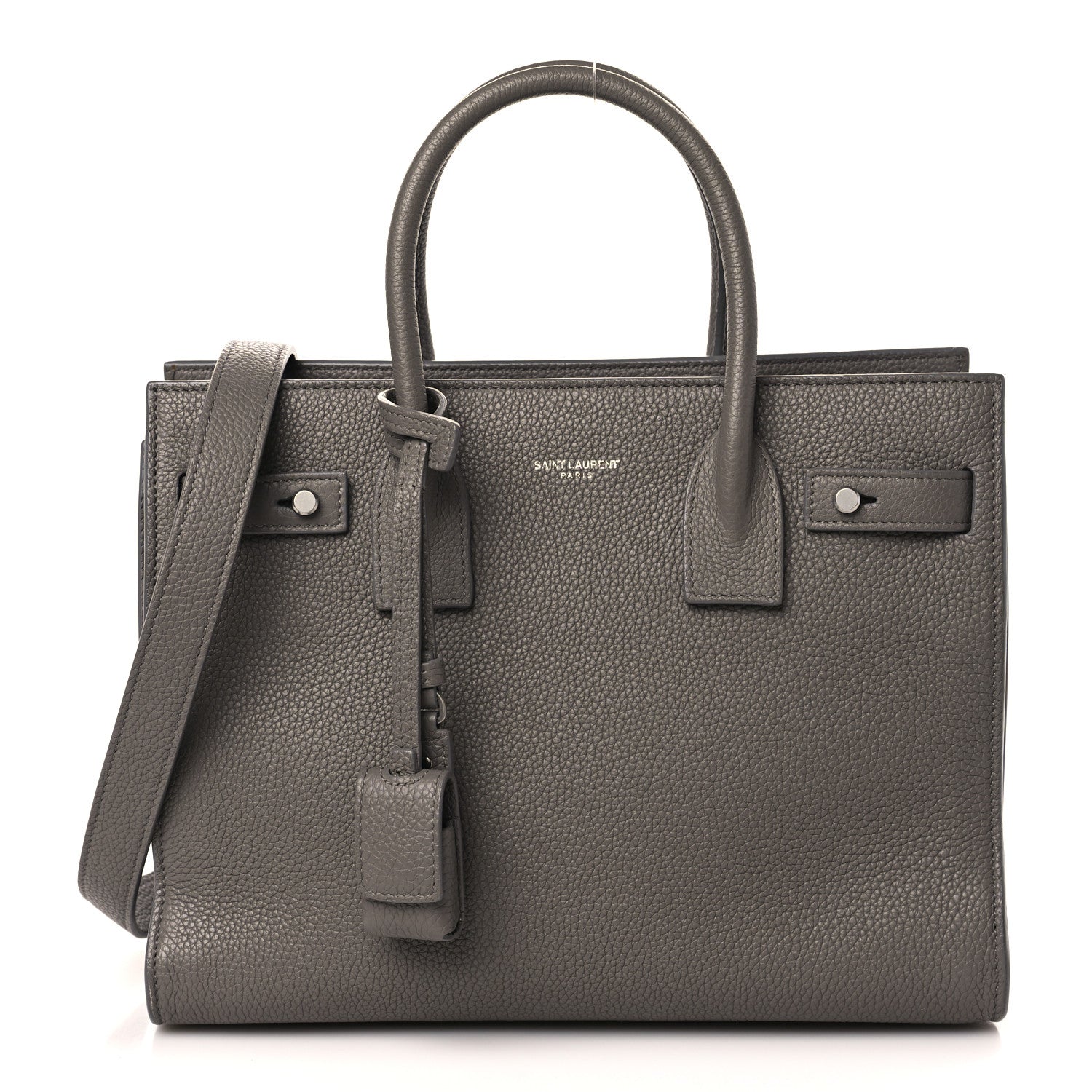 Saint Laurent Grained Calfskin Baby Supple Sac De Jour Fog 1 of 10