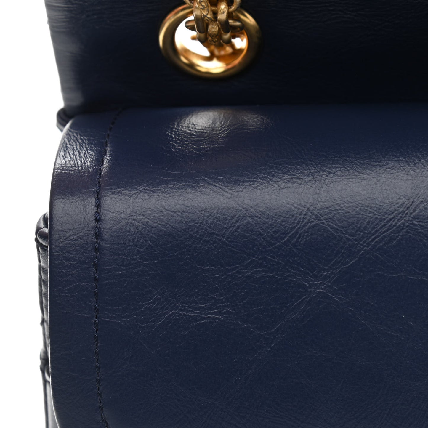Aged Calfskin Quilted 2.55 Reissue 225 Flap Navy