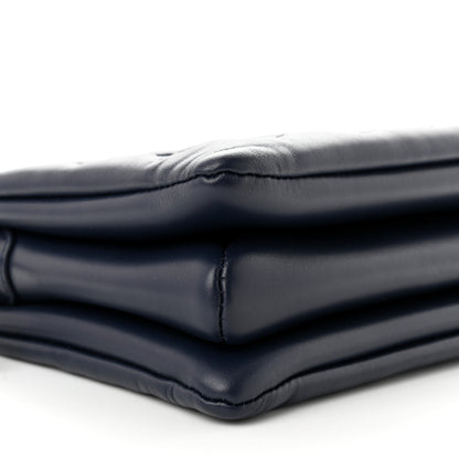 Louis Vuitton Lambskin Embossed Monogram Coussin PM Navy 8 of 12