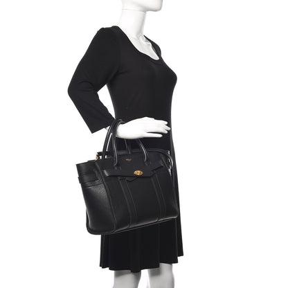 Mulberry Classic Grain Small Bayswater Zip Tote Black 2 of 13
