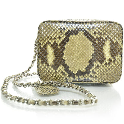 Chanel Python Mini Shoulder Bag Beige 1 of 9