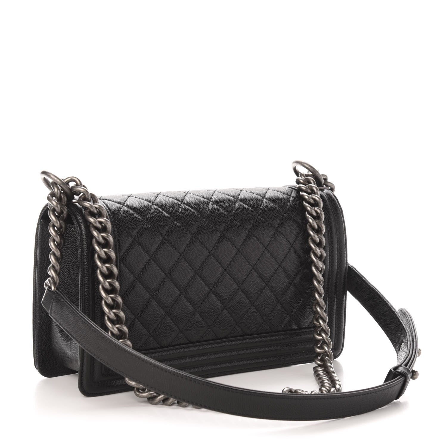 Chanel Caviar Quilted Medium Boy Flap Black 3 of 12