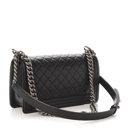 Chanel Caviar Quilted Medium Boy Flap Black 3 of 12