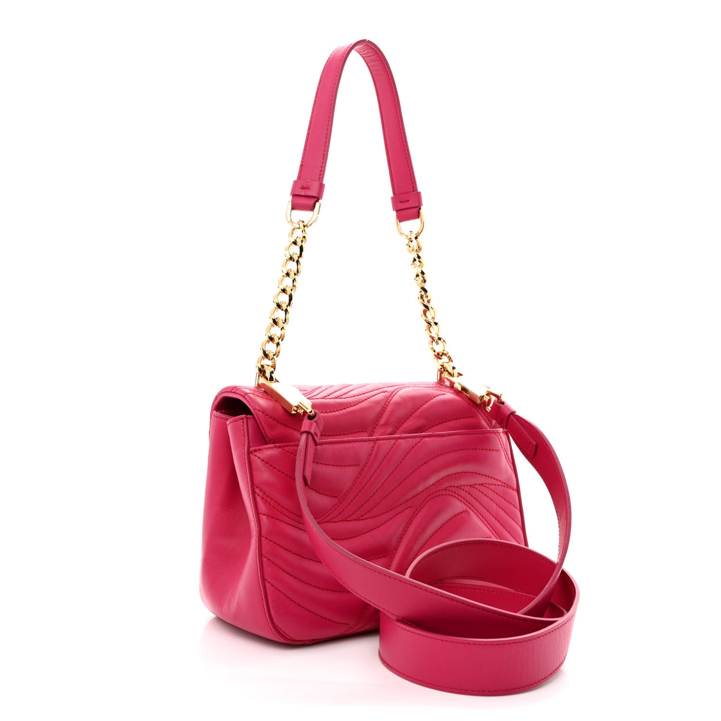 Calfskin Quilted Lexi Shoulder Bag Pink